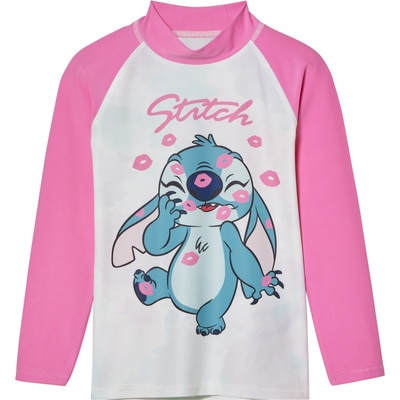 Dívčí triko na plavání s ochranou proti UV záření (Stitch