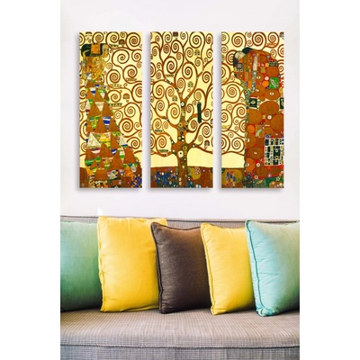 ASIR Obraz na MDF 3ks INSPIROVÁN G.KLIMTEM 20 x 50 cm