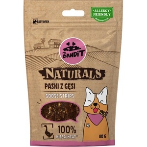 VetExpert Mr. Bandit Naturals goose stripes - лакомство за куче, ленти от гъше месо, 80 гр - Полша