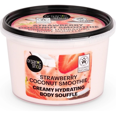 Organic Shop Creamy hydrating body souffle strawberry coconut smoothie 250 ml