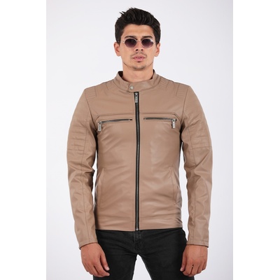 narmart Мъжко кожено яке - Бежово 2021083112 (311758_Бежов)