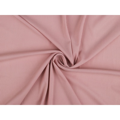 Úplet žebrovaný PES Varianta: 3 (205 g/m²) pudrová, Balení: 1 m