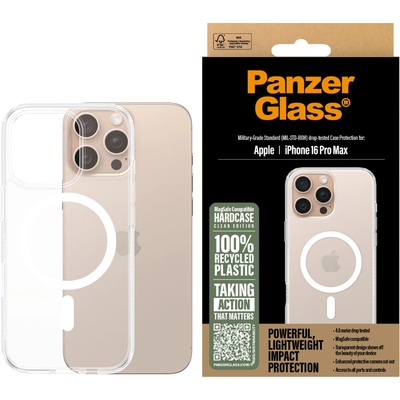 Panzer Гръб PanzerGlass HardCase за iPhone 16 Pro Max, White MagSafe - Прозрачен