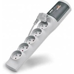 HSK Data Удължител Acar, 5 гнезда, С ключ, 1, 5 м, 230V, Сив, Червен