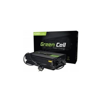 Green Cell inv07 Инвертор 12v → 230v 300w/600w (чиста синусоида)