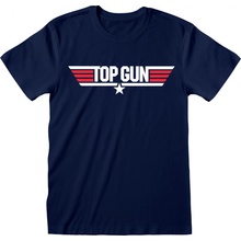 CurePink: pánské tričko Top Gun: Logo navy