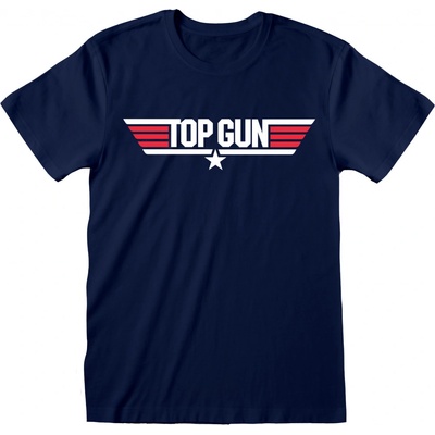 CurePink: pánské tričko Top Gun: Logo navy