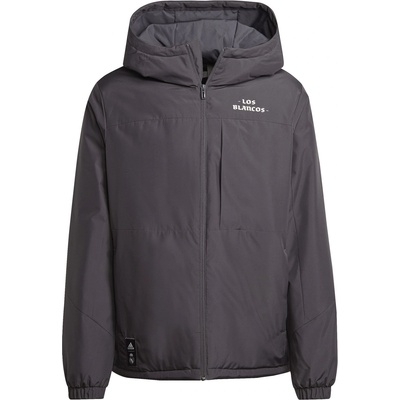 adidas Яке Adidas Men's Real Madrid Hooded Long Sleeve Licensed Managers Football Jacket - Utility Black