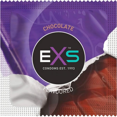 EXS Condoms Hot Chocolate - презервативи с вкус на шоколад - черни (100 бр. )