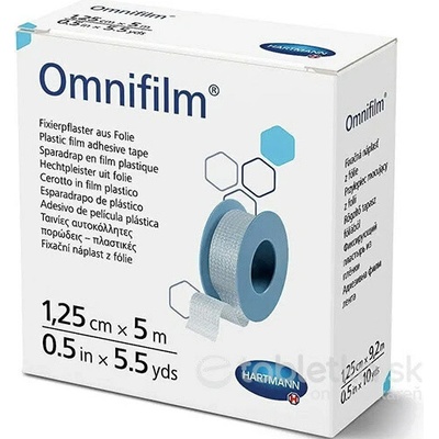 Omnifilm fixačná náplasť transparentná 1, 25 cm x 5m