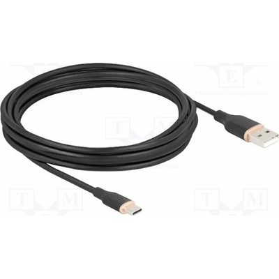 Delock 81228 USB 2.0 USB A vidlice USB C vidlice zlacený 4m černý