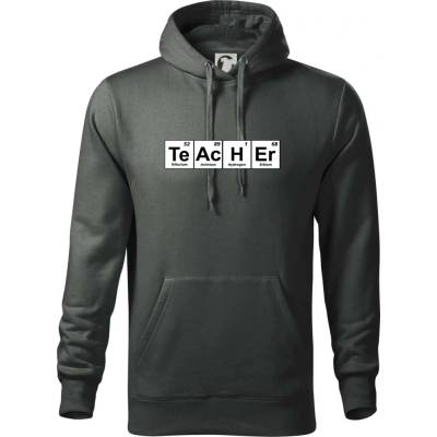 Periodická tabulka Teacher Cape s kapucí Tm. břidlice šedozelená