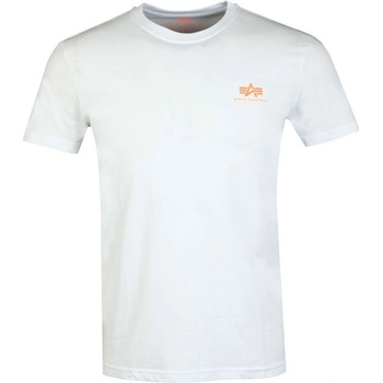 Alpha Industries pánske tričko s krátkym rukávom Basic T Small Logo B biele