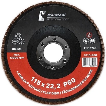 Molatool Lamelový brusný kotouč 115 mm P60 C115-P60