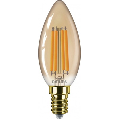 Philips LED filament žárovka E14 B35 6W 40W 470lm 1800K nestmívatelná, jantarová