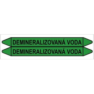 Značení potrubí, demineralizovaná voda,2 ks, 450 × 52 mm PZ 009080