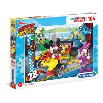 Clementoni Disney Mickey and The Roadster Racers Пъзел 104 броя Анимации (8005125279845) (8005125279845)