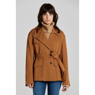 Gant Fluid Belted Jacket hnědý