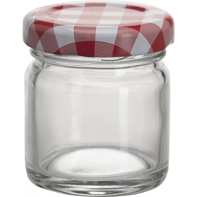 Gastro Zaváracie poháre skrutkovacie viečko kockovaný vzor 8 ks x 41ml