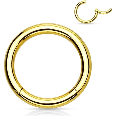 Šperky4U piercing segment kruh zlatý K01039GD-1206