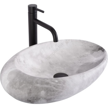 Rea REA-U6651 - Мивка за плот ROXY 31x49 см керамика/сива/имитация на камък (RE0303)