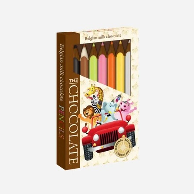The Chocolate Čoko pastelky mléčné motiv zvířátka 100 g