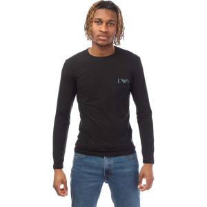 Emporio Armani Тениска Emporio Armani Slim-Fit Long Sleeve T-Shirt - Black