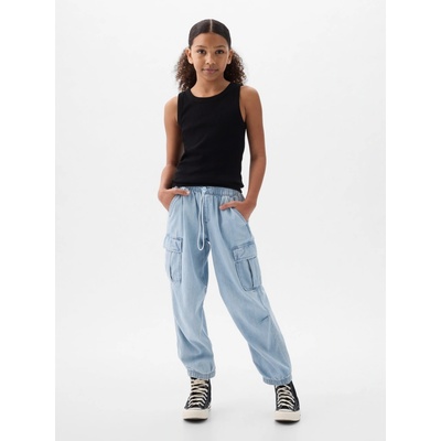 GAP Dětské balónové cargo kalhoty Modrá – Zboží Dáma