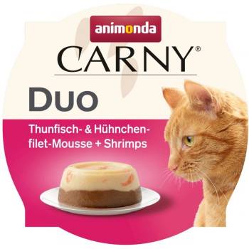 Animonda Carny Duo Adult Tuna & Chicken Filet Mousse + Shrimps 70 g - с риба тон, пилешко и скариди