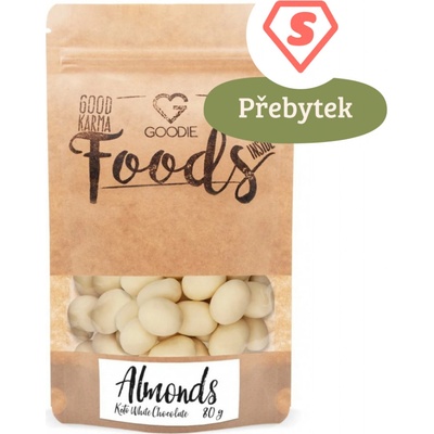 Goodie Mandle v keto bílé čokoládě 80 g