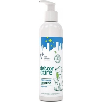 VET EXPERT Detox Care Pure White Shampoo - шампоан, предназначен за хигиена и грижа за кучета и котки със светла и бяла козина, 250 мл - Vet Expert - Полша