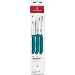 Victorinox Комплект Victorinox Swiss Classic, три ножа с право и назъбено острие, зелени (6.7114.34C1)