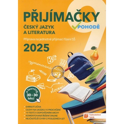 Přijímačky 9 Český jazyk a literatura + E-learning 2025 – Zboží Mobilmania