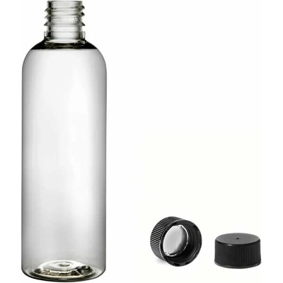 Via Plastová lahvička čirá s černým uzávěrem 100 ml