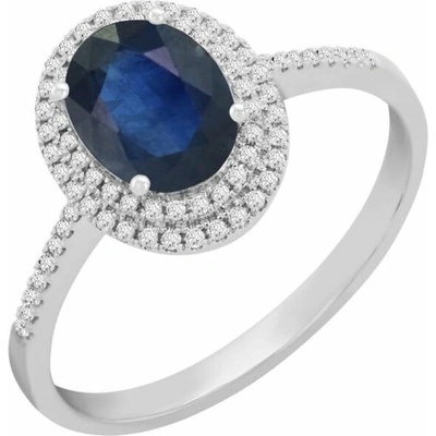 Eppi zlatý prsten se safírem a diamanty Danae R31463