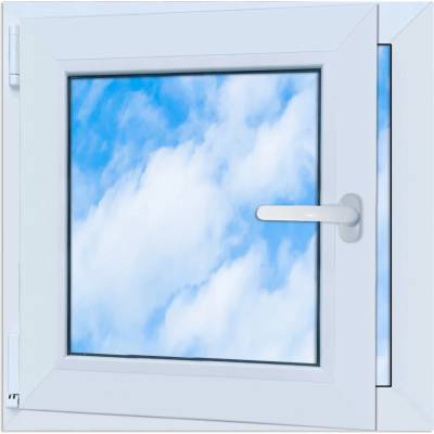 Lorac RU 600 x 600 mm bílá levé otvíravě-sklopné, dvojsklo