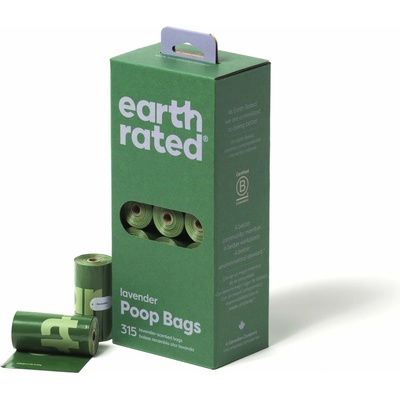 Earth Rated Vrecká na psie exkrementy s vôňou levandule 21 roliek