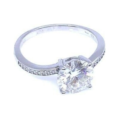 Šperky Jan Kos jewellery Stříbrný prsten s moissanitem MHT 3711 SI5