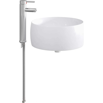 vidaXL Мивка за баня Хром 38, 5 x 38, 5 x 16 см Метал (890238)