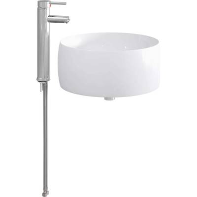 vidaXL Мивка за баня Хром 38, 5 x 38, 5 x 16 см Метал (890238)