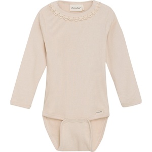 Minymo Детско ежедневно термо бельо Minymo Kid's Body L/S Rib Everyday base layer - Sandshell - размер 68 (EU) (714-1645-0313)
