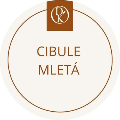 Davídkovo koření Etiketa Cibule mletá béžová průměr 4,5 cm 1 ks