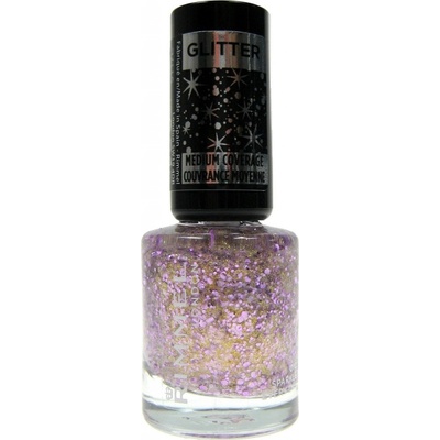 Rimmel London Glitter Medium Coverage Nail Polish 010 Sparkle Every Day 8 ml