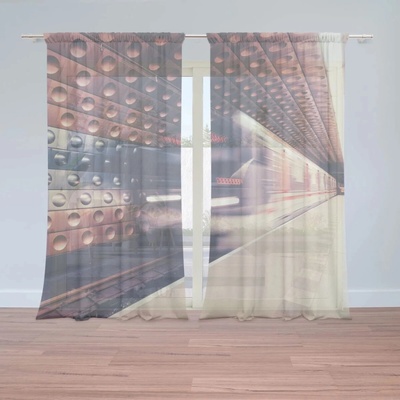 Sablio Záclony Metro na farebnej stanici: 2ks 150x250cm