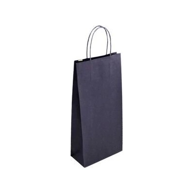 Papírová taška na víno modrá Blu Glass 180x90x390 mm, na 2 lahve