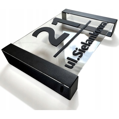 Adresní tabulka, cedulka s číslem domu, styl Loft, plexisklo 20x30 cm – Zboží Mobilmania