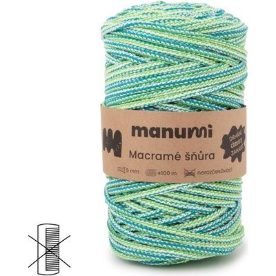 Manumi Macramé šňůra 5mm odstíny zelené - 1 ks