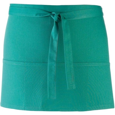 Premier PR155 Krátká zástěra do pasu s kapsou Colours zelená emerald
