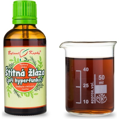 Bylinné kapky Štítna žľaza hyperfunkcia 50 ml