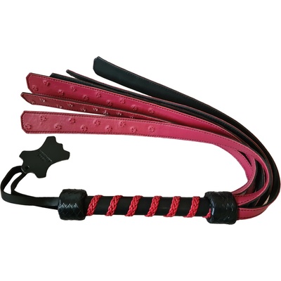 Zorba Leather Bič 6 pásov ostnatý červený 68 cm XA351K